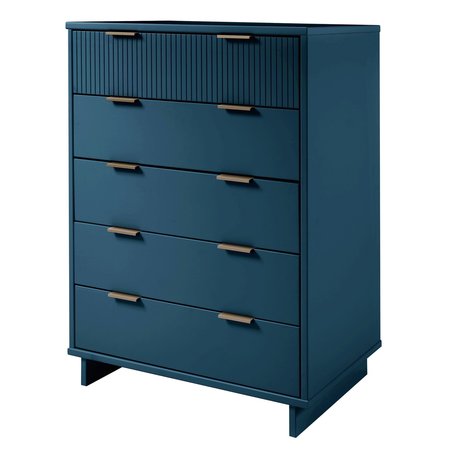 Manhattan Comfort Granville 45.27 Tall Dresser in Midnight Blue DR-5024